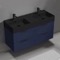 Double Floating Bathroom Vanity, Modern, Blue, 48